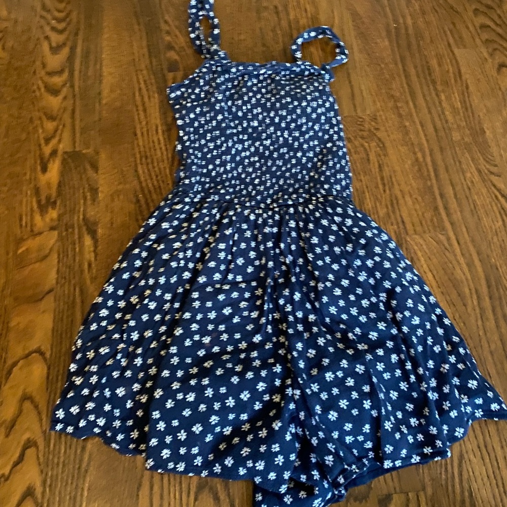 Navy Floral Romper